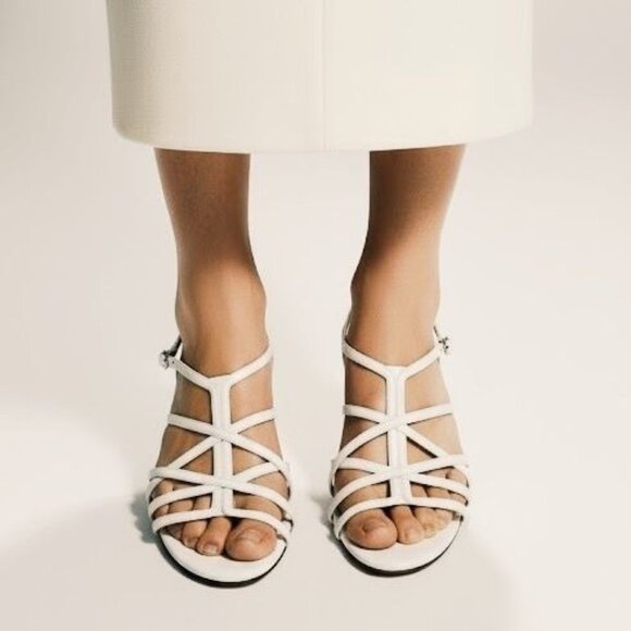 Alexandre Birman Shoes - Alexandre Birman White Strappy Stiletto Sandals
